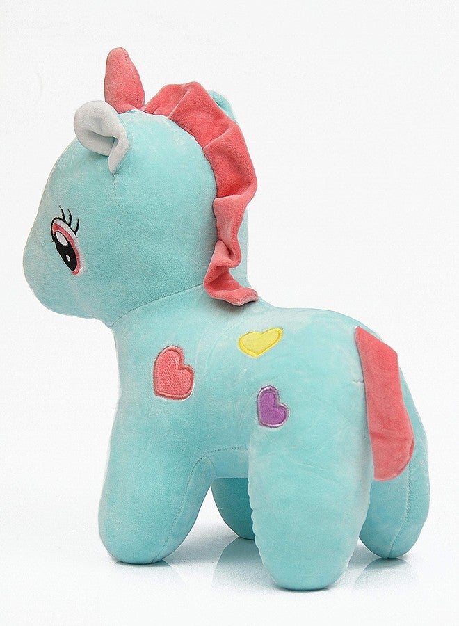 Plush Kids لعبة يونيكورن زرقاء محشوة للأطفال - Image 4